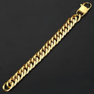 10mm 15mm Gold Black 316L Stainless Steel Bracelet for Men Double Curb - The Trendy Accessories Store