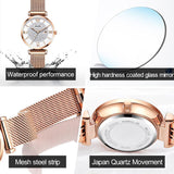 Diamond Starry Rose Gold Waterproof Watches - The Trendy Accessories Store
