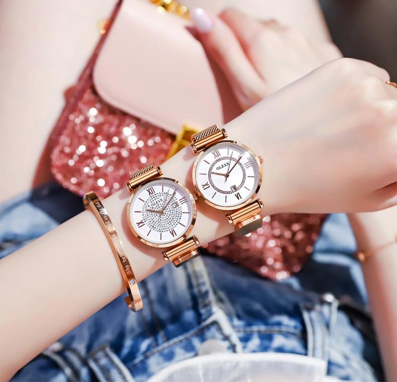 Diamond Starry Rose Gold Waterproof Watches - The Trendy Accessories Store