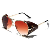 Fashion Pilot Leather Aviation Sunglasses For Men and Women - The Trendy Accessories Store
