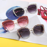 Vintage Luxury Sunglasses With Red sparkly crystals - The Trendy Accessories Store