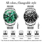 Mens Watches Top Brand Luxury Fashion Waterproof Luminous Hand Green - The Trendy Accessories Store