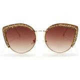 Vintage Luxury Sunglasses With Red sparkly crystals - The Trendy Accessories Store