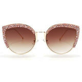 Vintage Luxury Sunglasses With Red sparkly crystals - The Trendy Accessories Store