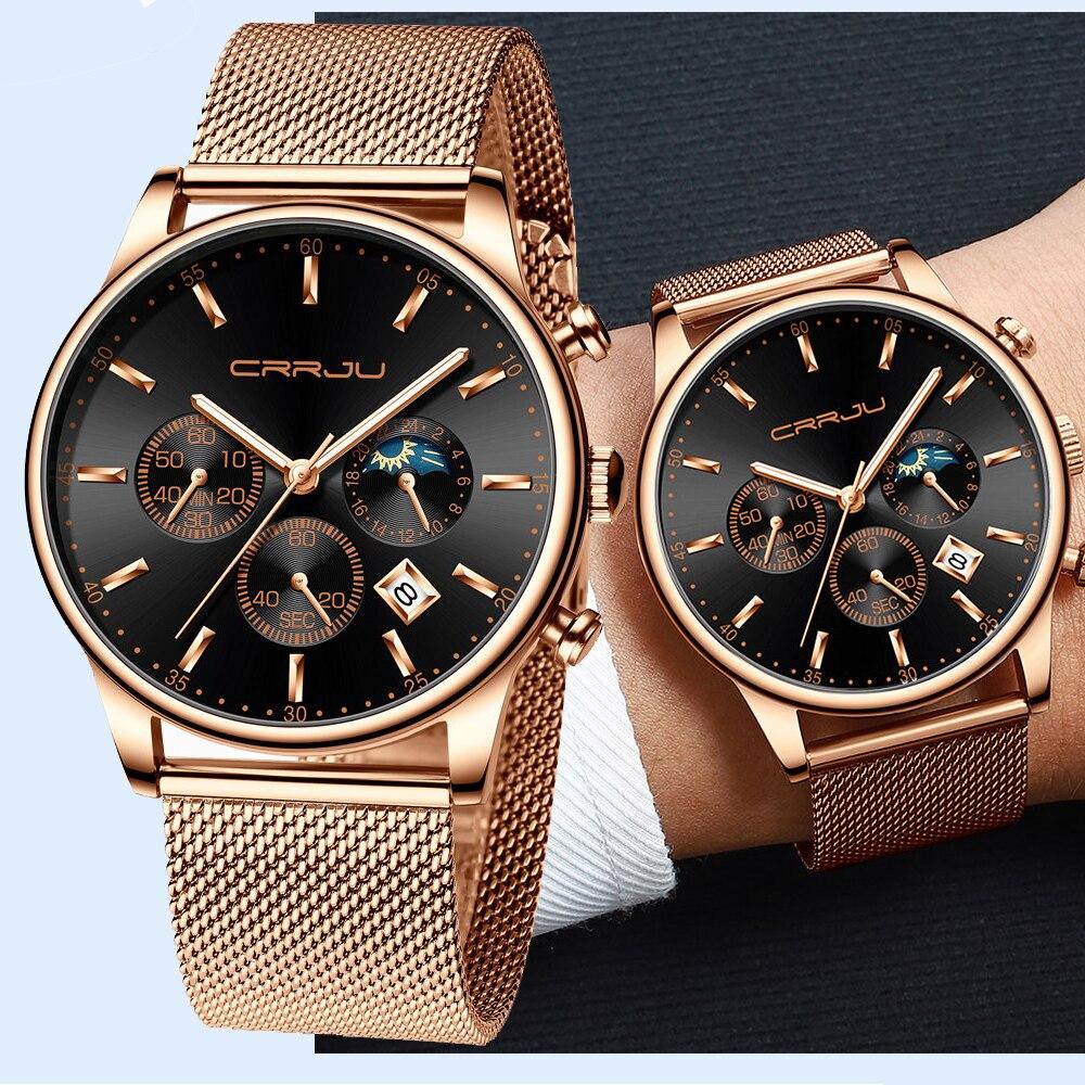 Top Luxury Men Multifunction Watches Waterproof Business Casual Quartz - The Trendy Accessories Store
