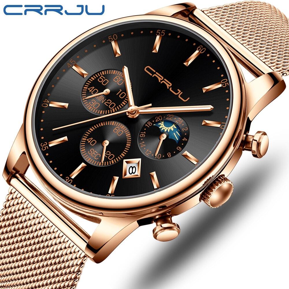 Top Luxury Men Multifunction Watches Waterproof Business Casual Quartz - The Trendy Accessories Store