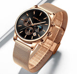 Top Luxury Men Multifunction Watches Waterproof Business Casual Quartz - The Trendy Accessories Store
