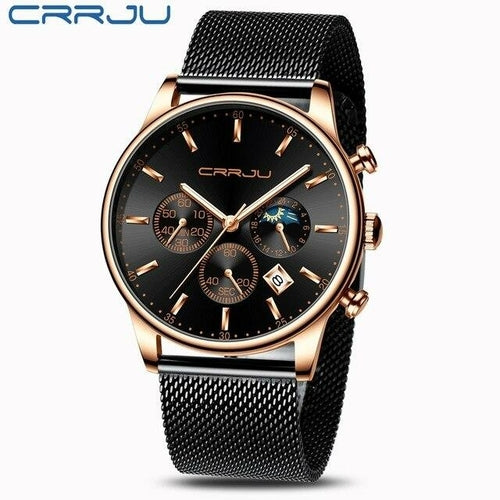 Top Luxury Men Multifunction Watches Waterproof Business Casual Quartz - The Trendy Accessories Store