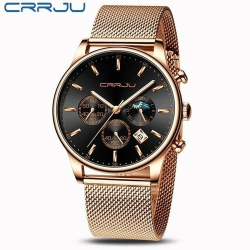 Top Luxury Men Multifunction Watches Waterproof Business Casual Quartz - The Trendy Accessories Store