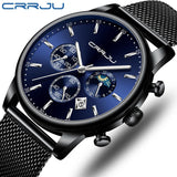 Top Luxury Men Multifunction Watches Waterproof Business Casual Quartz - The Trendy Accessories Store