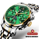 Automatic Green Luxury Stainless Steel Olves Watch - The Trendy Accessories Store