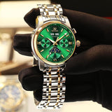 Automatic Green Luxury Stainless Steel Olves Watch - The Trendy Accessories Store