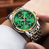 Automatic Green Luxury Stainless Steel Olves Watch - The Trendy Accessories Store