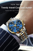 Automatic Green Luxury Stainless Steel Olves Watch - The Trendy Accessories Store