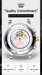 Automatic Green Luxury Stainless Steel Olves Watch - The Trendy Accessories Store