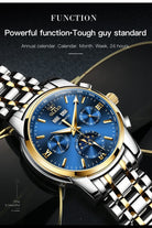 Automatic Green Luxury Stainless Steel Olves Watch - The Trendy Accessories Store