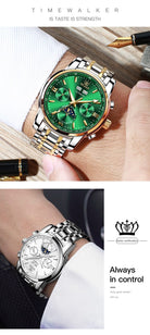 Automatic Green Luxury Stainless Steel Olves Watch - The Trendy Accessories Store