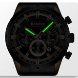 Premium Curren Blue Stainless Steel with Gold Plated Luxury Watch - The Trendy Accessories Store
