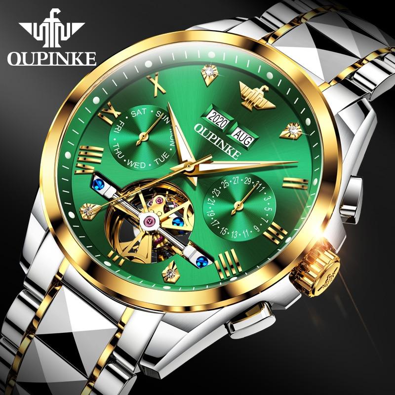 Luxury Automatic Sapphire Tungsten steel Green Watch - The Trendy Accessories Store