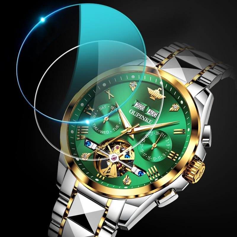 Luxury Automatic Sapphire Tungsten steel Green Watch - The Trendy Accessories Store