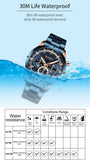Premium Curren Blue Stainless Steel with Gold Plated Luxury Watch - The Trendy Accessories Store