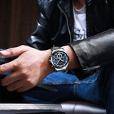 Premium Curren Blue Stainless Steel with Gold Plated Luxury Watch - The Trendy Accessories Store