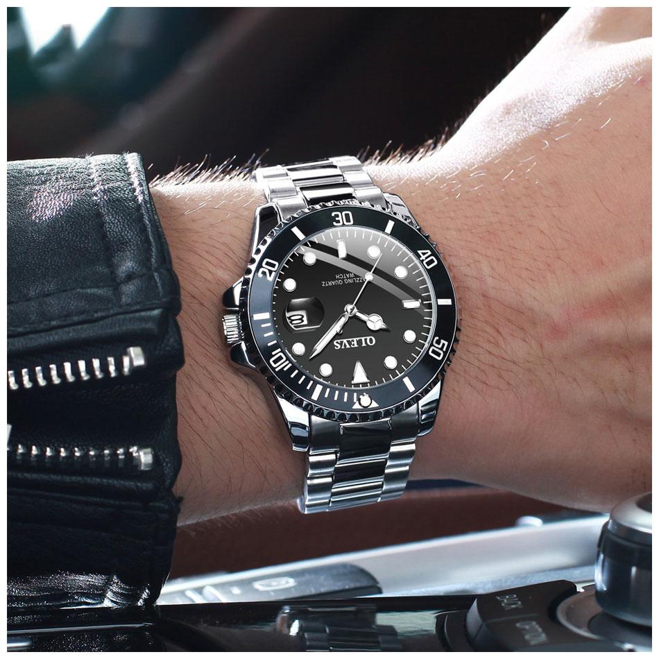 Mens Watches Top Brand Luxury Fashion Waterproof Luminous Hand Green - The Trendy Accessories Store