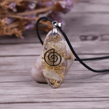 Orgone crystal Necklace Waterdrop Shaped Orgonite Pendant Necklace - The Trendy Accessories Store