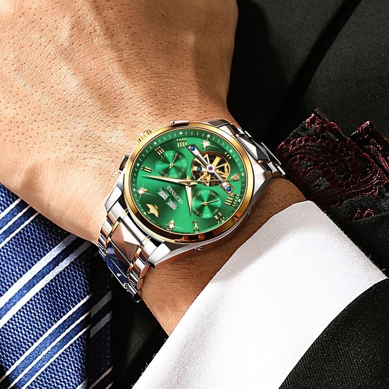 Luxury Automatic Sapphire Tungsten steel Green Watch - The Trendy Accessories Store