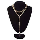 Three Layer Lariat Necklace - The Trendy Accessories Store