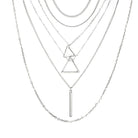Double Triangle Multilayer Necklace - The Trendy Accessories Store