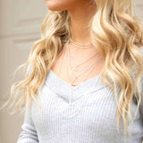 Double Triangle Multilayer Necklace - The Trendy Accessories Store