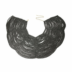 Wooden Bead Shoulder Drape Necklace - The Trendy Accessories Store