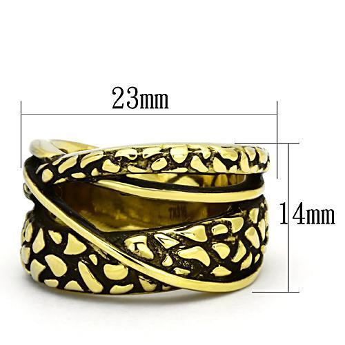 TK1025 IP Gold(Ion Plating) Stainless Steel Ring - The Trendy Accessories Store