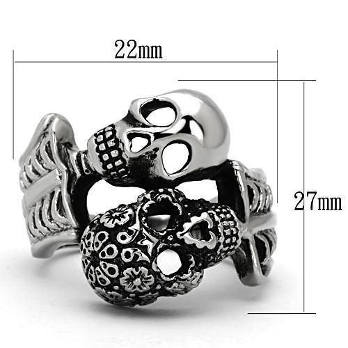 High polished (no plating) Stainless Steel Ring with No Stone - The Trendy Accessories Store