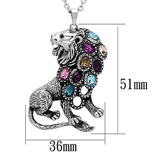 Rainbow High polished Stainless Steel Chain Pendant - The Trendy Accessories Store