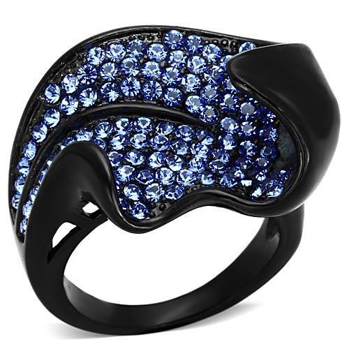 TK1362 IP Black(Ion Plating) Stainless Steel Ring - The Trendy Accessories Store