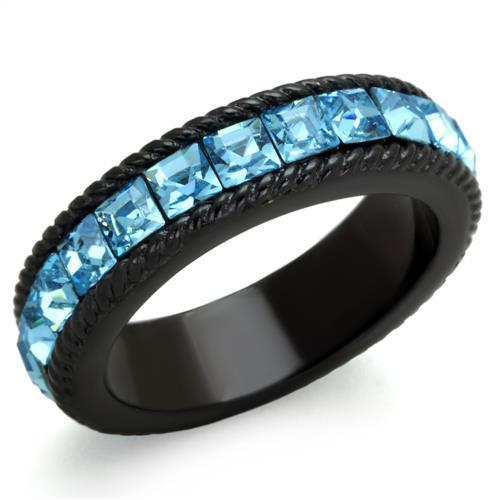 TK1867 IP Black(Ion Plating) Stainless Steel Ring - The Trendy Accessories Store