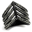 TK2097 IP Black(Ion Plating) Stainless Steel Ring - The Trendy Accessories Store