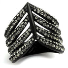 TK2097 IP Black(Ion Plating) Stainless Steel Ring - The Trendy Accessories Store