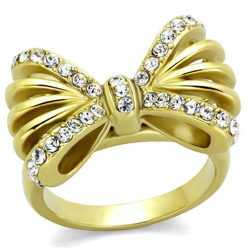 TK2128 IP Gold(Ion Plating) Stainless Steel Ring - The Trendy Accessories Store