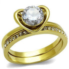 TK2295 IP Gold(Ion Plating) Stainless Steel Ring - The Trendy Accessories Store