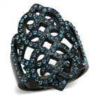 TK2481 IP Black(Ion Plating) Stainless Steel Ring - The Trendy Accessories Store