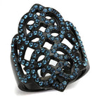 TK2481 IP Black(Ion Plating) Stainless Steel Ring - The Trendy Accessories Store