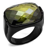 TK2639 IP Black(Ion Plating) Stainless Steel Ring - The Trendy Accessories Store