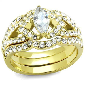 TK2743 IP Gold(Ion Plating) Stainless Steel Ring - The Trendy Accessories Store