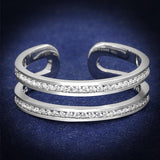 TS605 Rhodium 925 Sterling Silver Ring